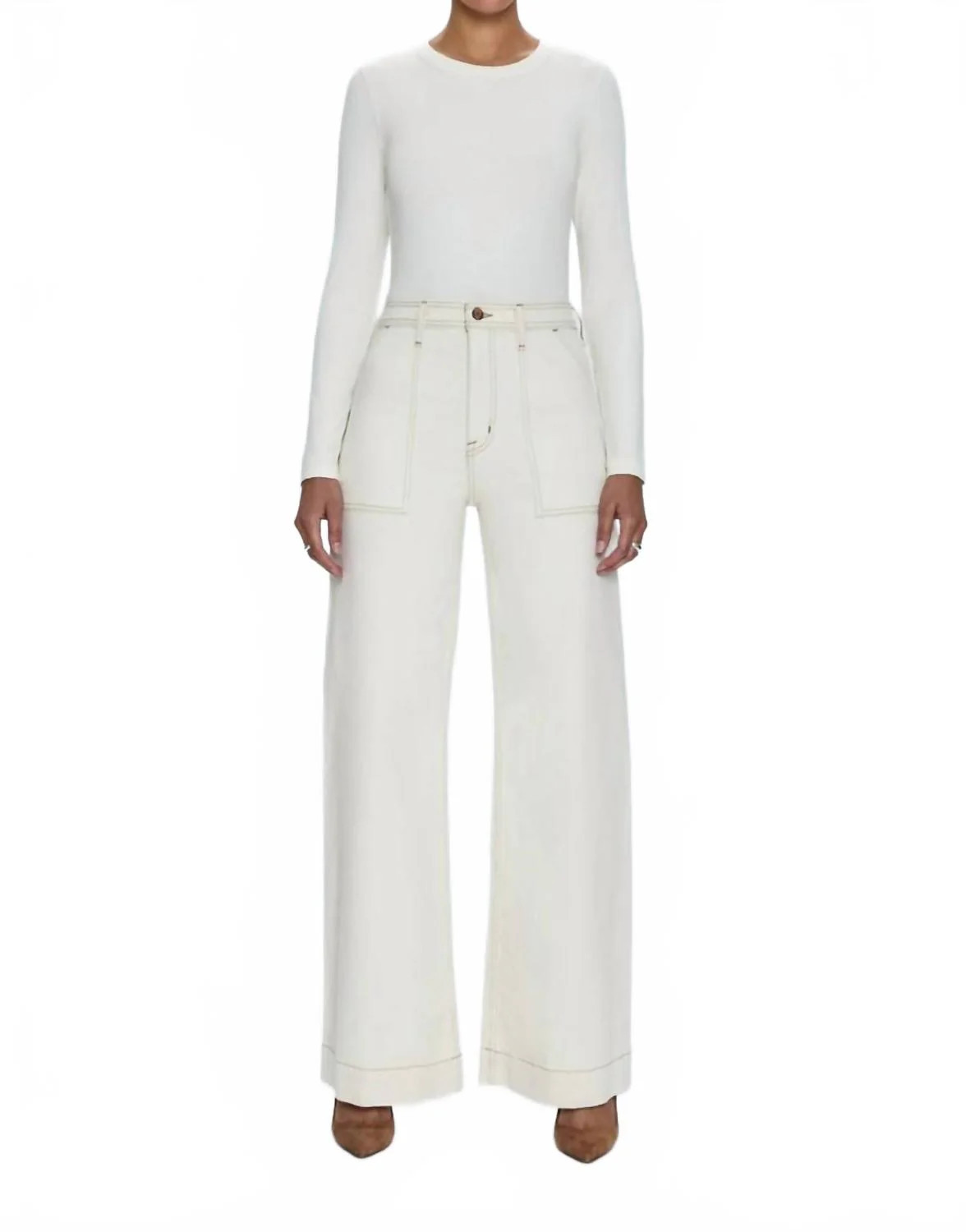 Penny Utility Jeans In Ecru | Shop Simon