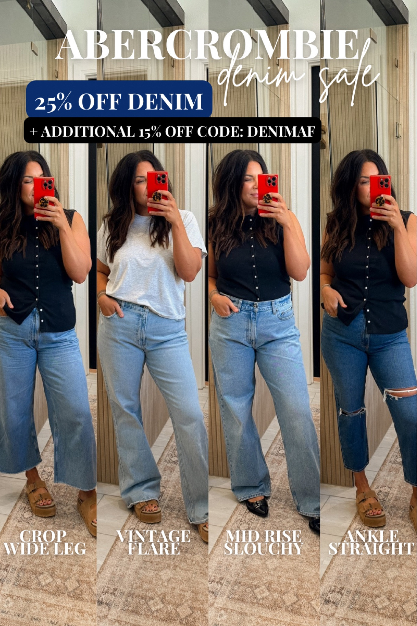 Abercrombie denim sale. 
I get my true size 32 (14) 
Use code: DENIMAF for an additional 15% off 
@abercrombie #AbercrombiePartner

Follow my shop @betterwithchardonnay on the @shop.LTK app to shop this post and get my exclusive app-only content!



#LTKFindsUnder50 #LTKSaleAlert #LTKMidsize