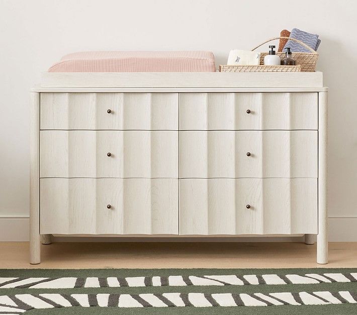 west elm kids x pbk x Sarah Sherman Samuel Scalloped Extra-Wide Dresser & Topper Set | Pottery Barn Kids