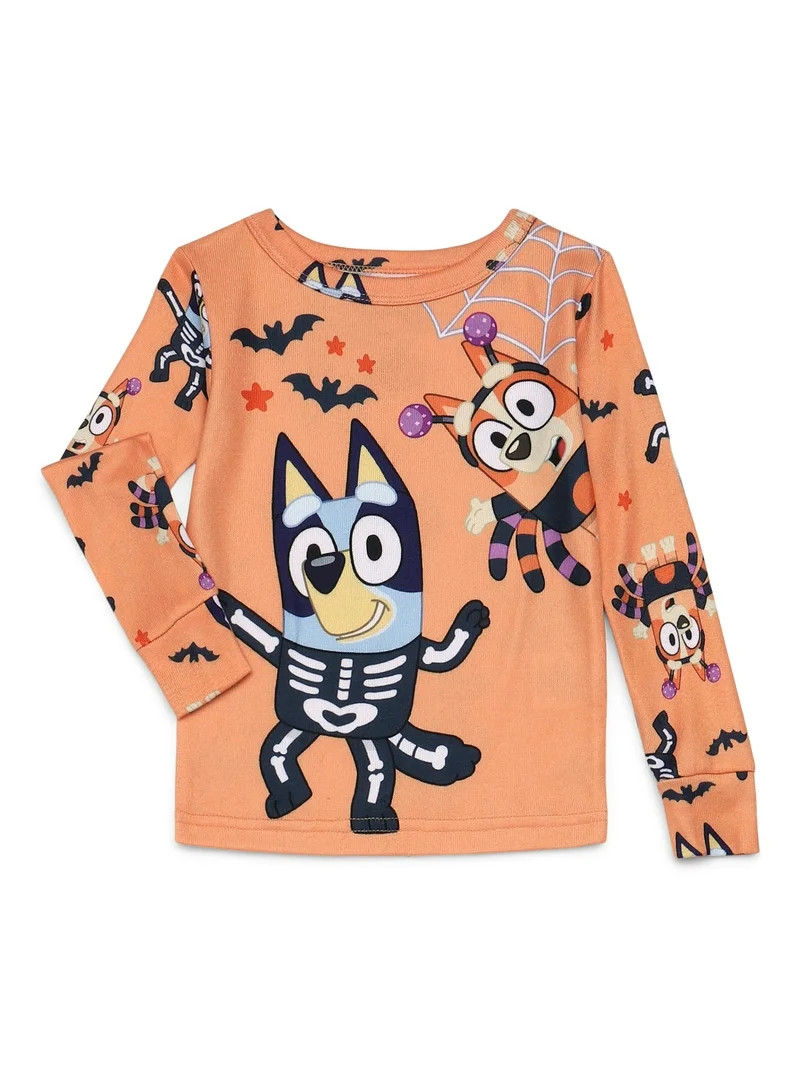 Bluey Toddlers' Halloween Pajama Top and Pants Set, 2-Piece, Sizes 12M-5T | Walmart (US)