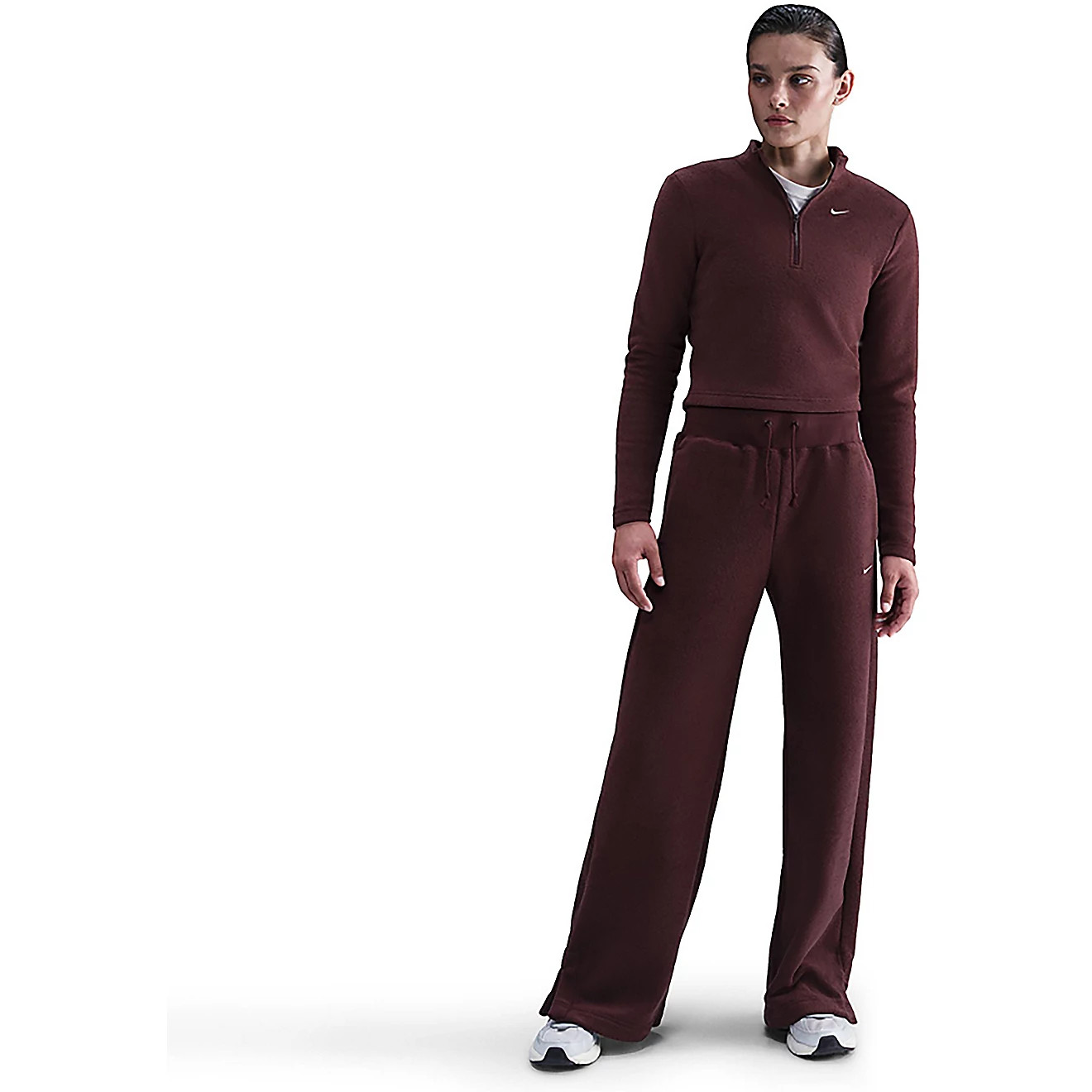 Nike Women's Sportswear Phoenix Plush Long Sleeve Fleece 1/2 Zip Top | Academy Sports + Outdoors