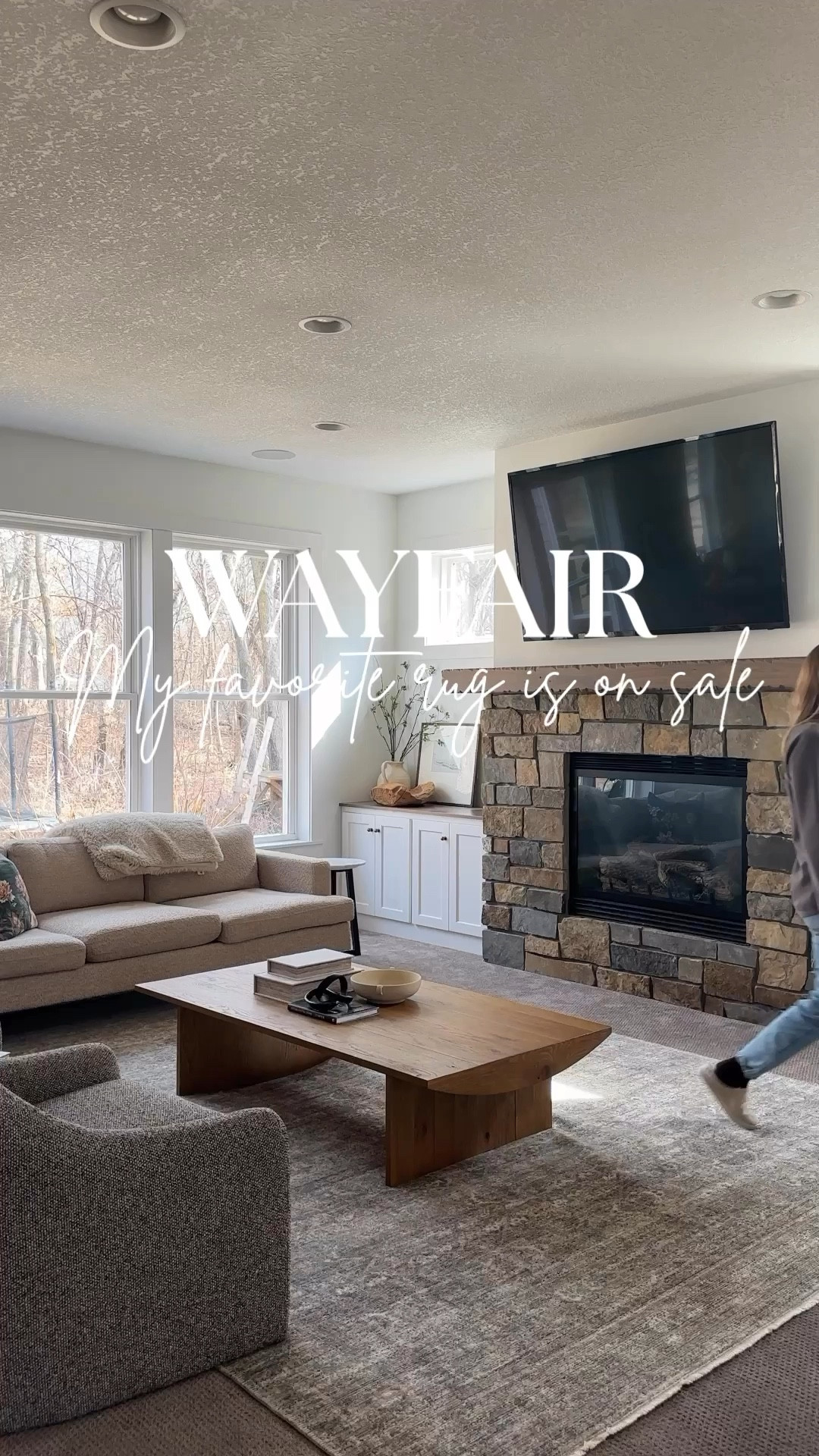 I was hoping this would be on a better sale for way a day and I was right!! Such a good deal for this rug right now and you will absolutely not be disappointed!! Soft, neutral, timeless colors.. no shedding, low pile, and easy to clean!! 
Perfect for three kids and a dog!! 

#LTKFamily #LTKHome #LTKSaleAlert