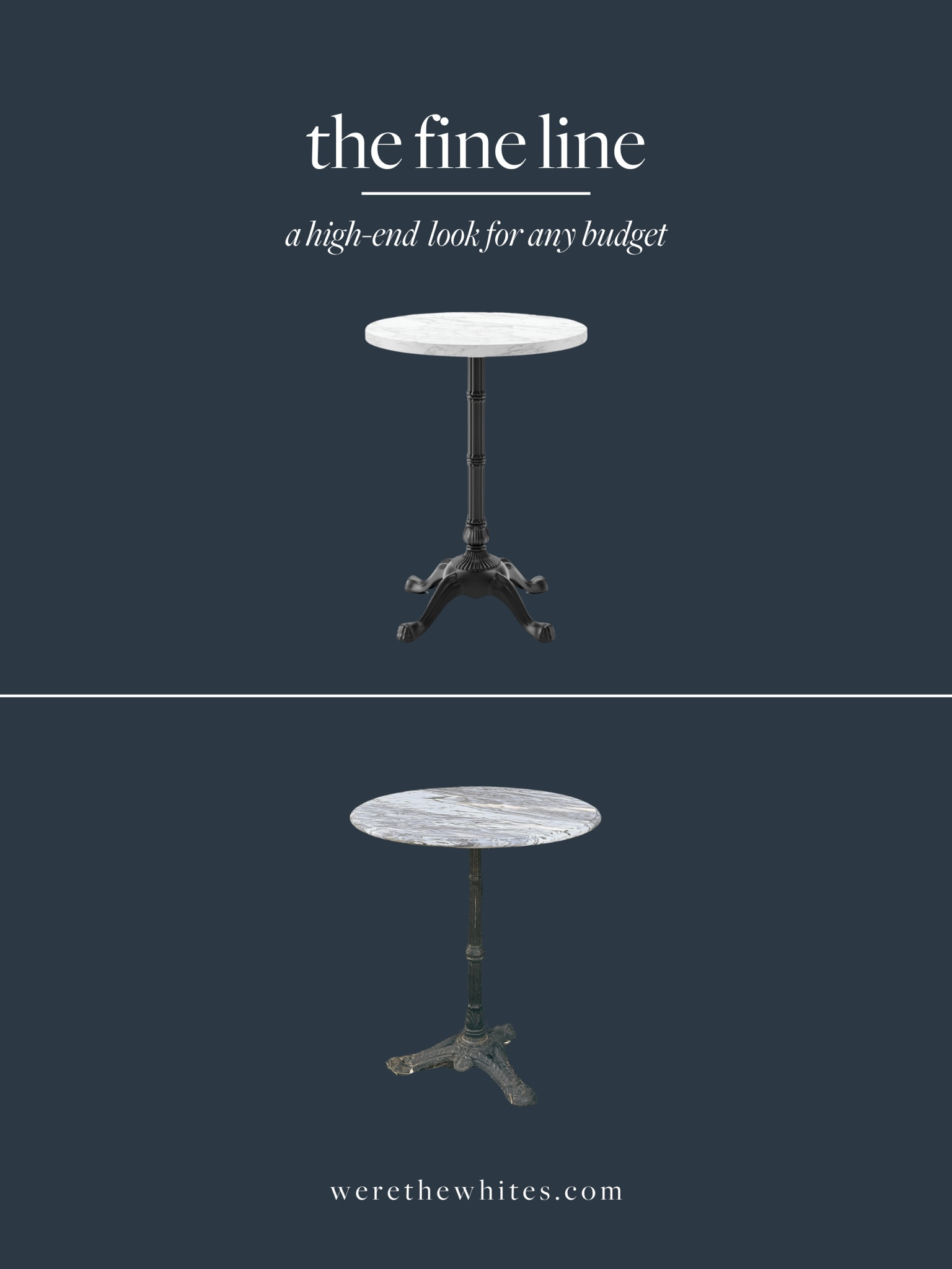 I love a marble top and iron bottom bistro table! Whether vintage or new, it brings a French antique feel to any space which I love. This option from Pottery Barn is stunning, and I equally love this rare antique find from Etsy! 

#LTKhome #LTKstyletip