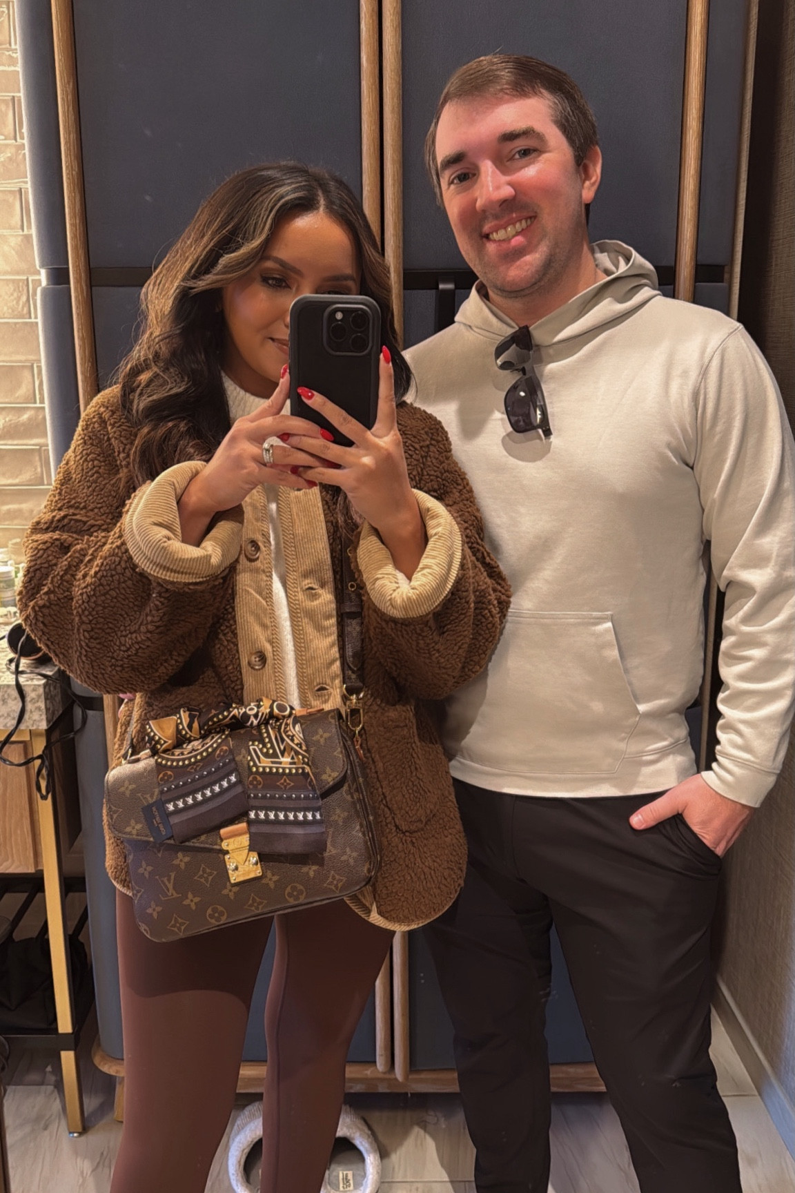 Brown jacket size xs TTS 
White ivory Sweater size xxs TTS
Leggings size medium - sized up a size 
Platform UGGS size 5 TTS

#LTKSaleAlert #LTKFindsUnder50 #LTKStyleTip