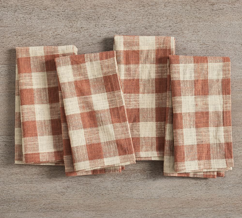 Dalton Check Cotton/Linen Napkins - Set of 4 | Pottery Barn (US)