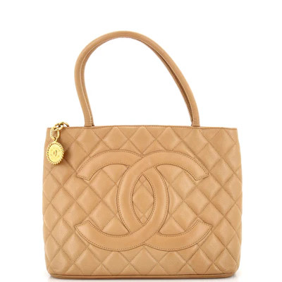 Medallion Tote Quilted Caviar | Rebag
