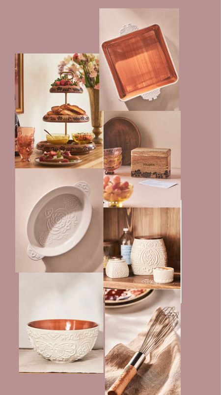 New collection of kitchen decor must haves from anthropologie 🤍 serving tower, engraved whisk, baking dish, pie dish, canisters, salt pinch jar, butter dish, recipe box

#LTKGiftGuide #LTKhome #LTKFind