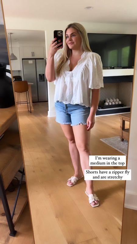 The perfect casual outfit for summer! I’m wearing size 30 in the Jean shorts and they’re true to size. Top is very flowy! 
.
.
Free people, pistola, amazon fashion, mid size, size 30, size large, casual, Nordstrom, flowy top,  casual top, cute top, cut off shorts, comfy summer style, beach outfit, maternity top

#LTKOver40 #LTKMidsize #LTKStyleTip