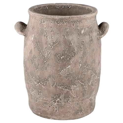 Roberta Industrial Loft Grey Terracotta Decorative Table Vase | Kathy Kuo Home