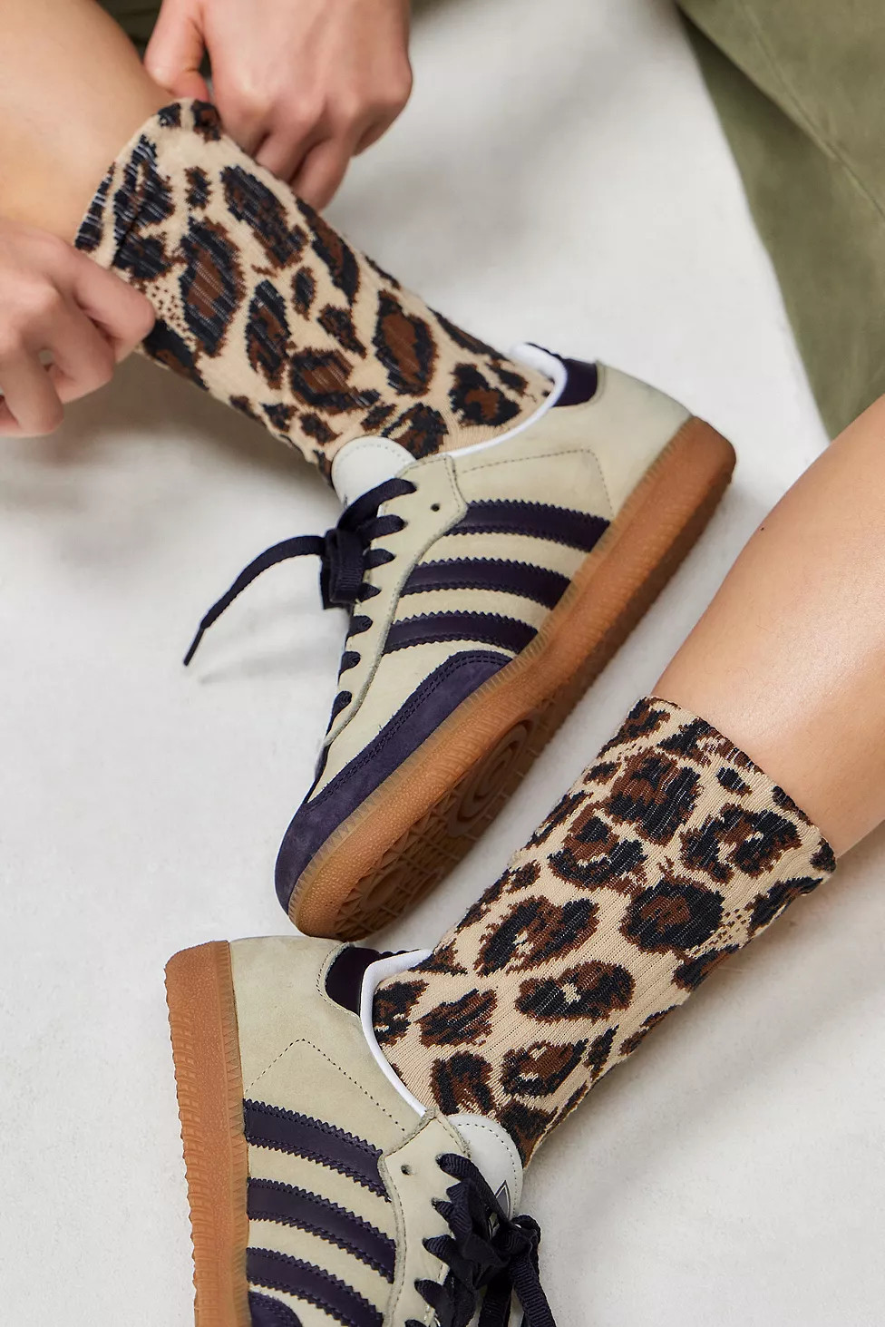 Out From Under Leopard Print Socks | Urban Outfitters (EU)