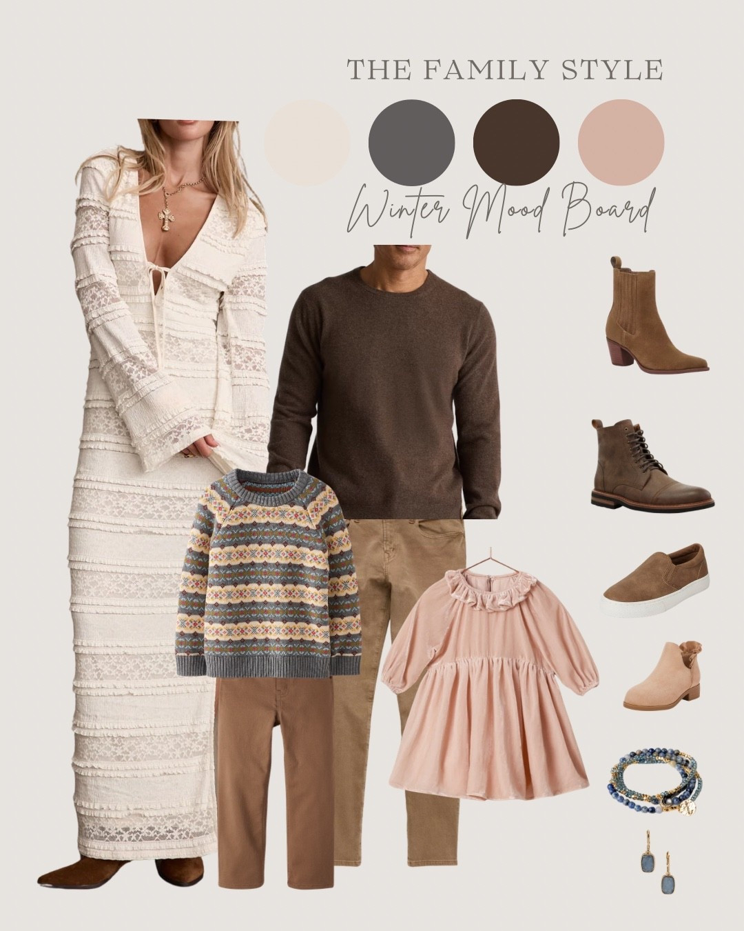 Another remixed look. Switched sisters dress and added a new sweater for brother. 