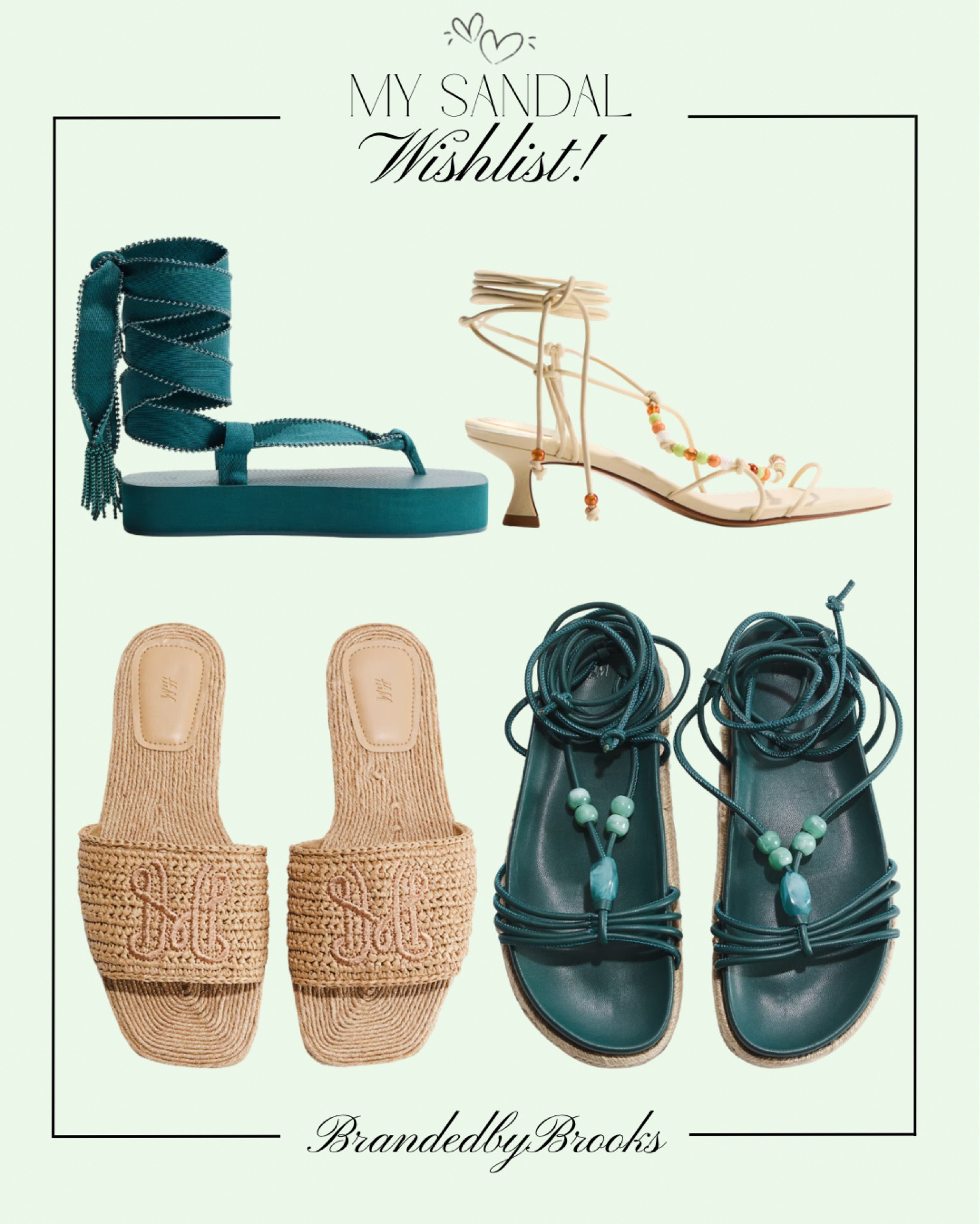 Sandal wishlist ✔️✨

From everyday raffia slides to statement lace-up heels…these are the pairs I’m reaching for all summer long 🤍 The mix of neutrals + fun pops of color makes them so easy to style with everything

Which pair are you grabbing first?! 👡💚

#LTKootd #LTKdayinmylife #LTKSeasonal