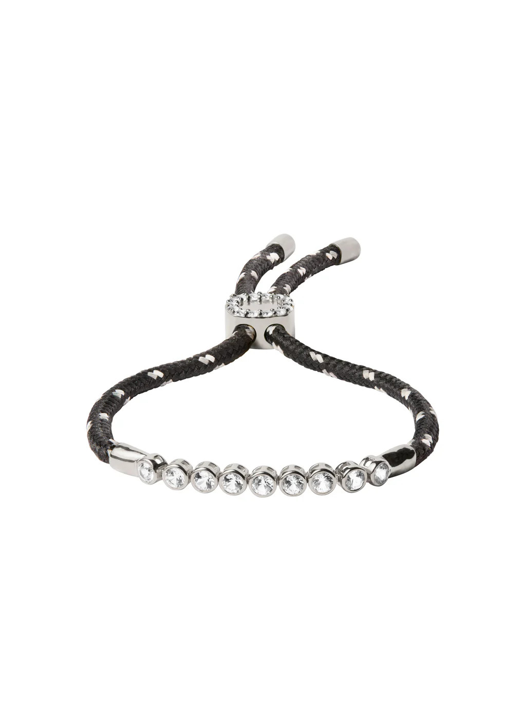 JAMES BEZEL NOIR ET BLANC PARACORD BRACELET, SILVER | Dorsey