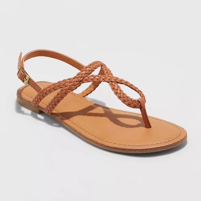 Women's Anabel Braided Thong Ankle Strap Sandals - Universal Thread™ | Target