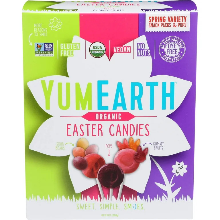 Yumearth Easter Variety Box, 9.40 Ounce, (Gummy Fruit + Jelly Beans + Pops), Allergy Friendly, Gl... | Walmart (US)