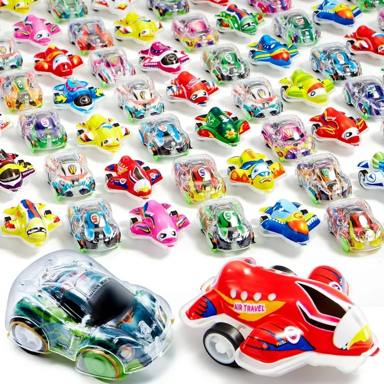 Joyfy 50 Pcs Mini Cars Party Favors Pull Back Car for Toddlers Bulk Toy Cars & Planes Racing Vehi... | Walmart (US)