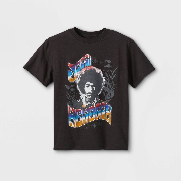 Boys' Jimi Hendrix Short Sleeve Graphic T-Shirt - Black | Target