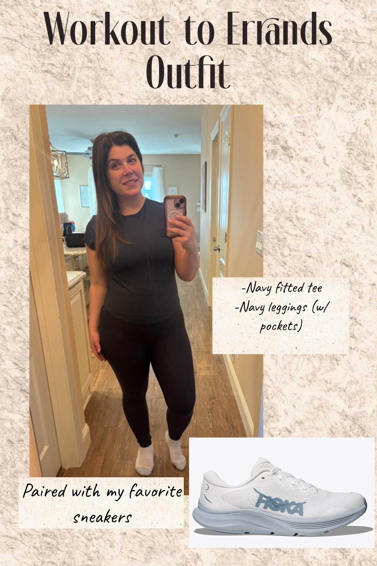 Leggings, a fitted tee, and the comfiest HOKAs 🩶

#momstyle #momuniform #comfystyle #athleisurelook #momlifeoutfit #everydaystyle #hoka #hokasneakers #ltkstyle #ltkfinds

#LTKgrwm #LTKmomlife #LTKMidsize