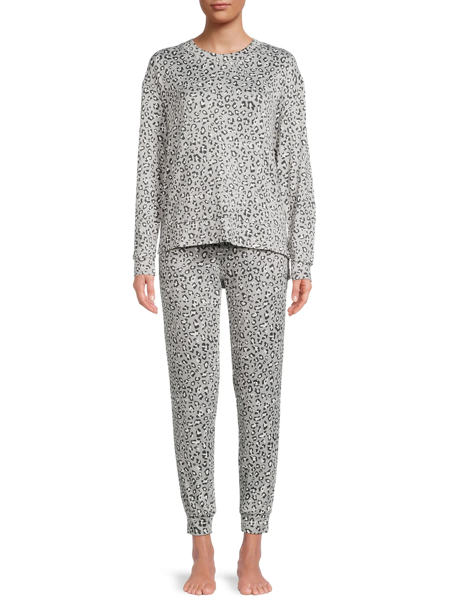 Secret Treasures Women's and Women's Plus Hacci Long Sleeve Top & Joggers, 2-Piece Set - Walmart.... | Walmart (US)