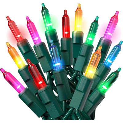 Christmas Lights (60 Feet, 2 Pack Of 150 Lights) – Multi Color Christmas Tree Lights With Green Wire - Indoor/Outdoor String Lights - Warm Multi Color | Wayfair North America