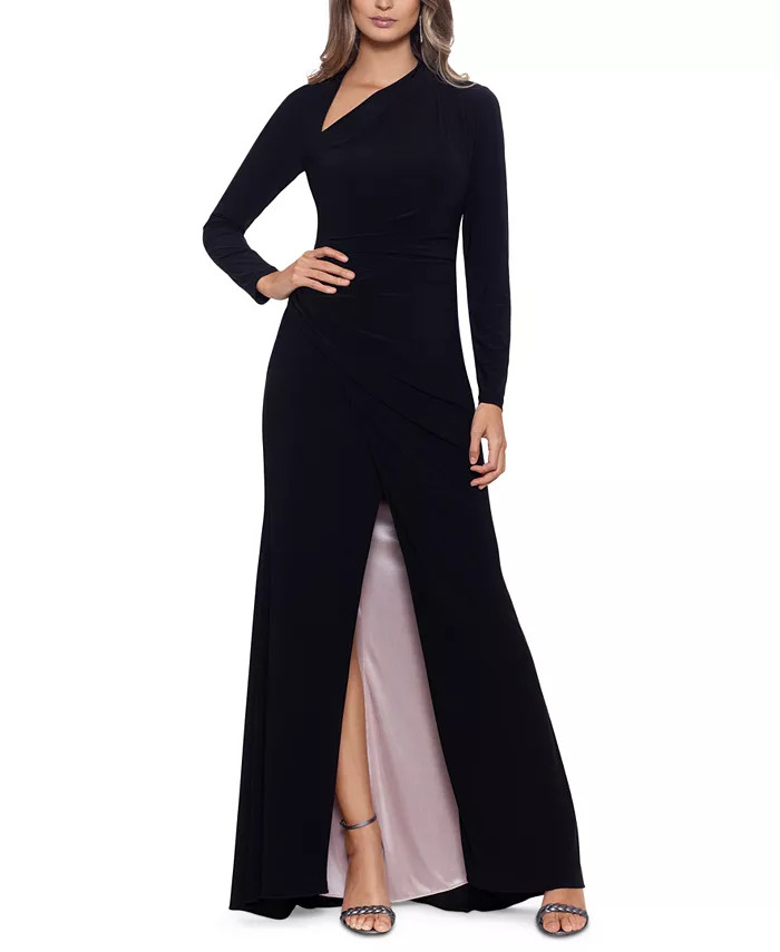 Betsy & Adam Ruched Gown - Macy's | Macy's
