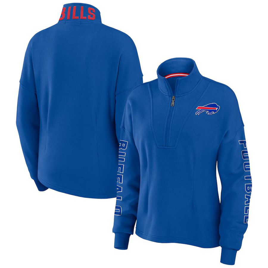Women's Buffalo Bills WEAR by Erin Andrews Royal Half-Zip Jacket | NFL Shop