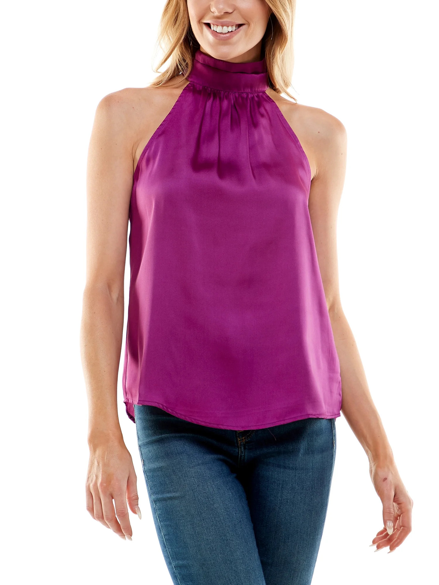 June & Hudson Women's Juniors Halter Top | Walmart (US)