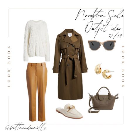 Nordstrom Anniversary sale outfit inspo! This beautiful chocolate brown trench coat paired with faux leather pants and a chunky knit sweater is perfect for winter. Add some neutral accessories to compliment the entire look

#LTKsalealert #LTKSeasonal #LTKxNSale