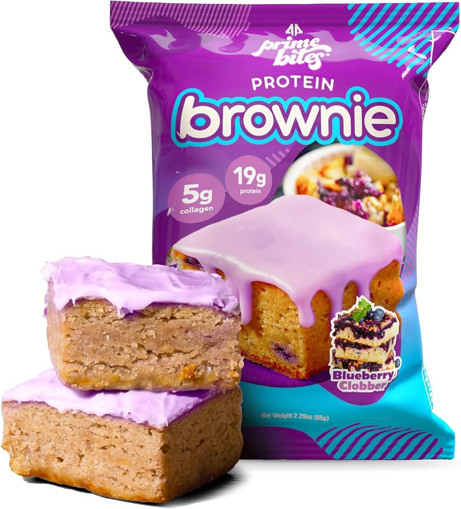 Prime Bites Protein Brownie from Alpha Prime Supplements, 16-19g Protein, 5g Collagen, Delicious ... | Amazon (US)