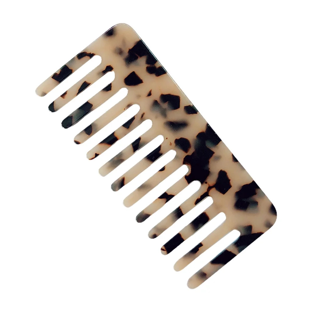 Aellinatey Cellulose Acetate Massage Hair Comb Marble Stone Leopard Rectangle Hairbrush | Walmart (US)