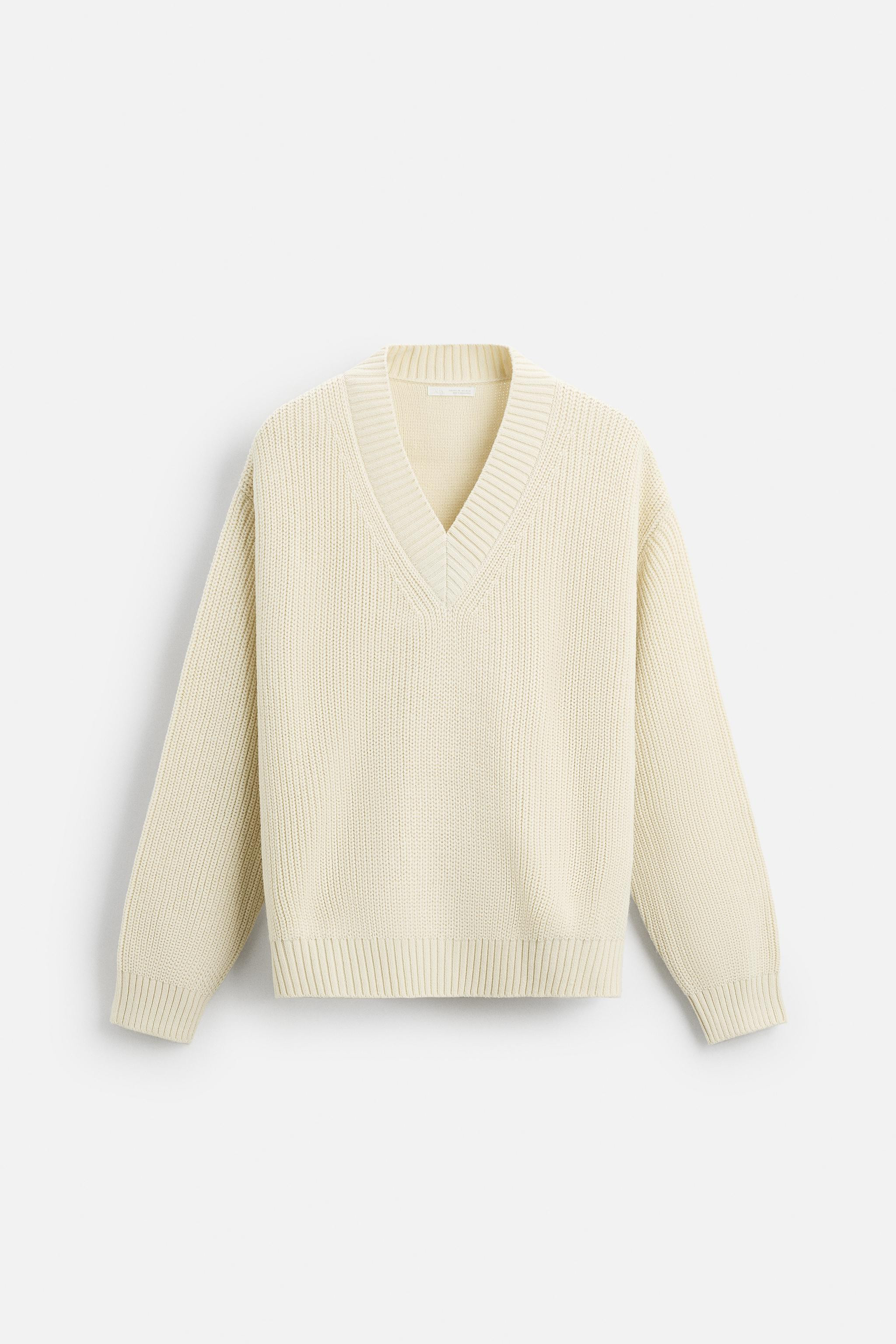 TEXTURED V-NECK SWEATER | Zara UK