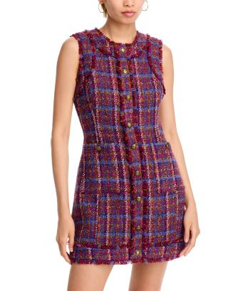 AQUA Sleeveless Tweed Mini Dress - Exclusive  | Bloomingdale's Women | Bloomingdale's (US)