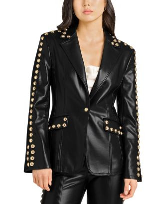 Studded Faux Leather Milly Jacket | Bloomingdale's (US)
