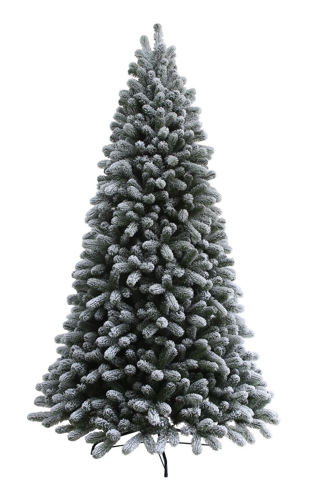 9' King Flock® Artificial Christmas Tree with 1100 Warm White LED Lights | King of Christmas