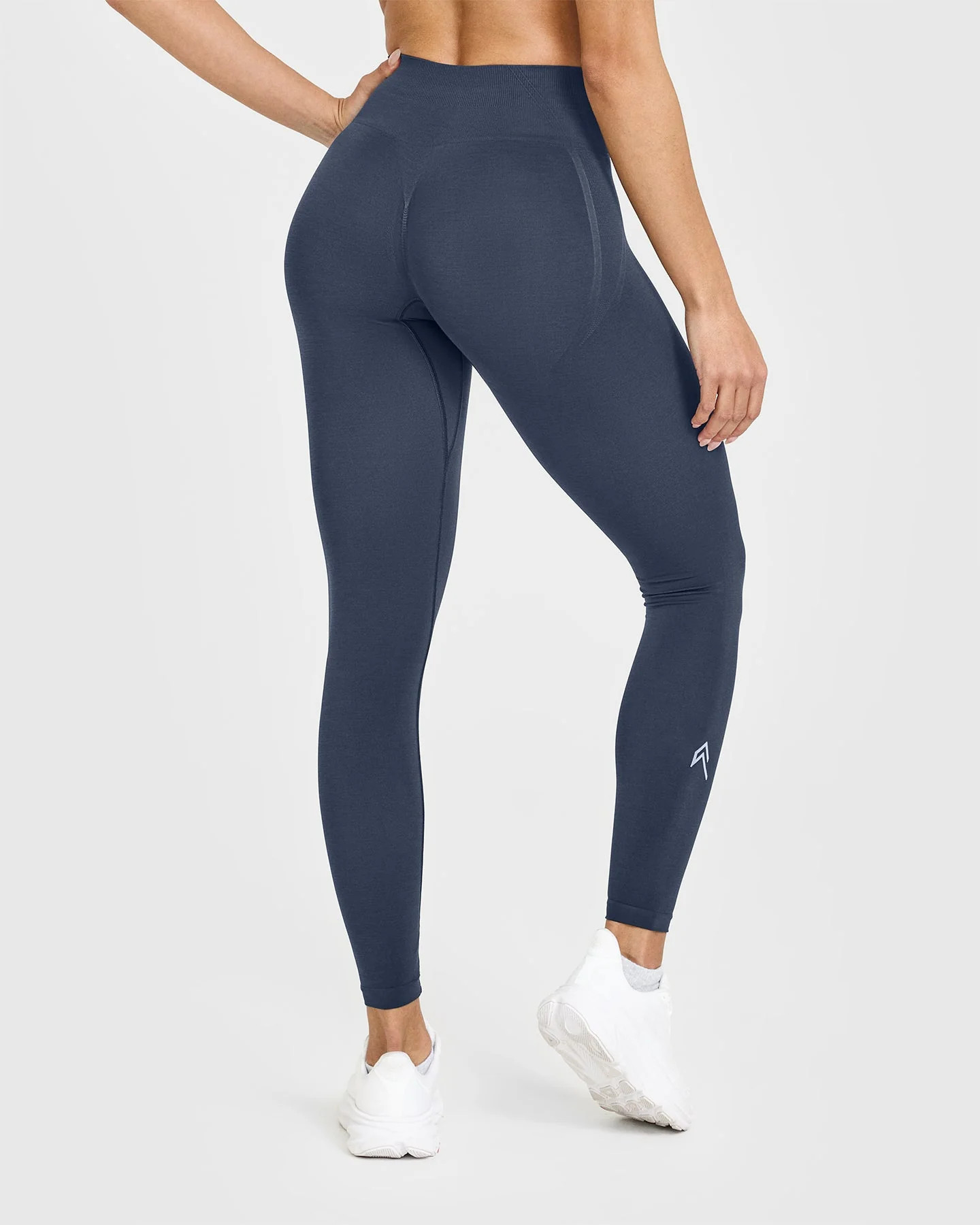 EffortlessLift™ Seamless Leggings with White Logo 
 True Blue | Oner Active (UK / US)
