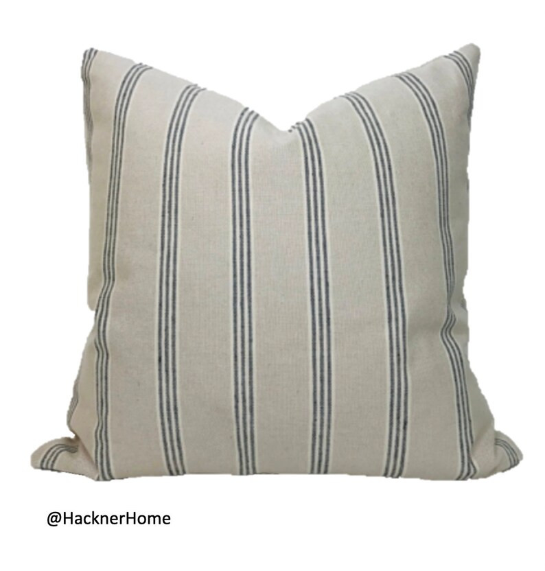 Stripe Pillow Cover, Farmhouse Pillow Cover, Ticking Stripe Pillow Cover, Modern Farmhouse Decora... | Etsy (US)