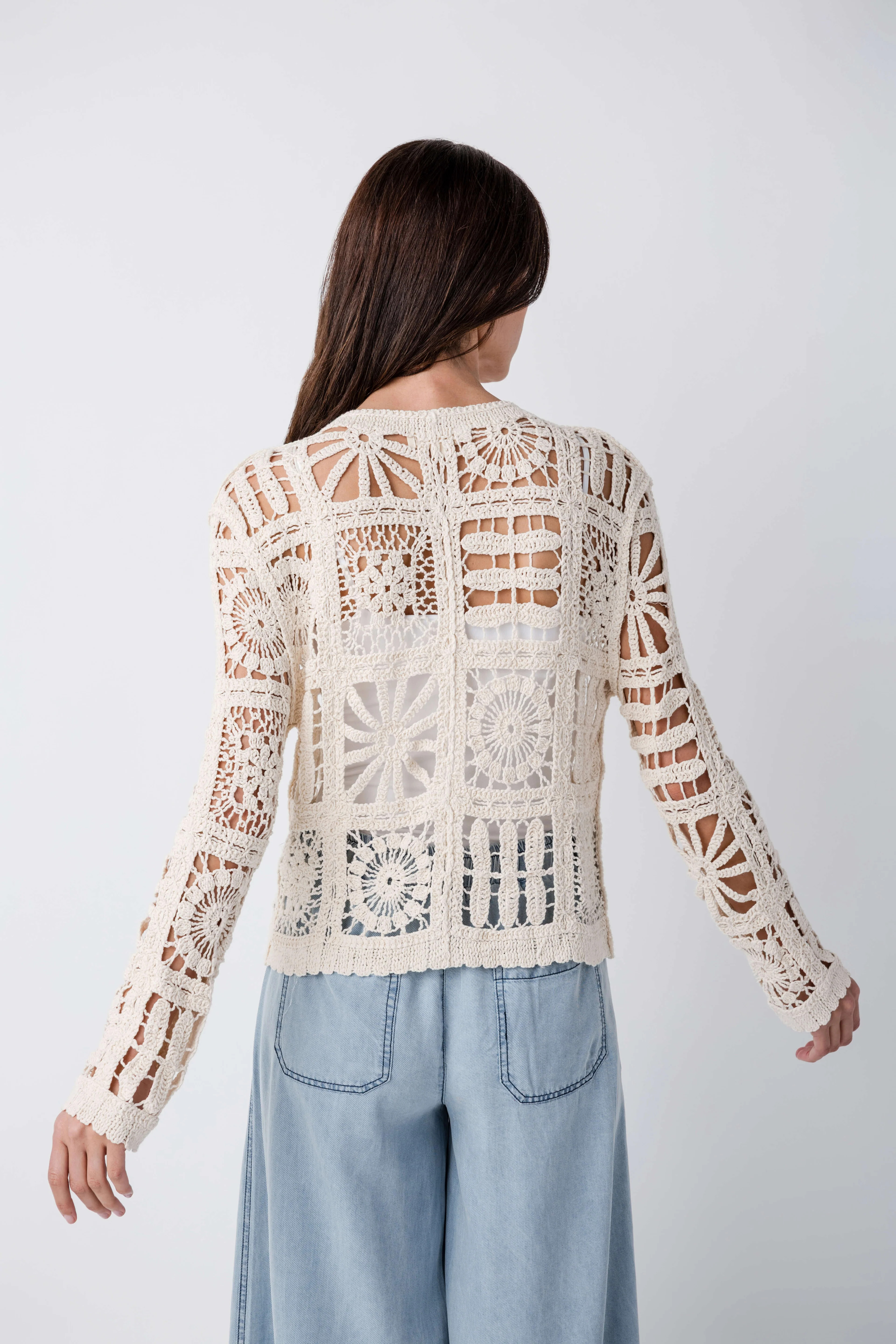 Elan Crochet Cardigan | Social Threads