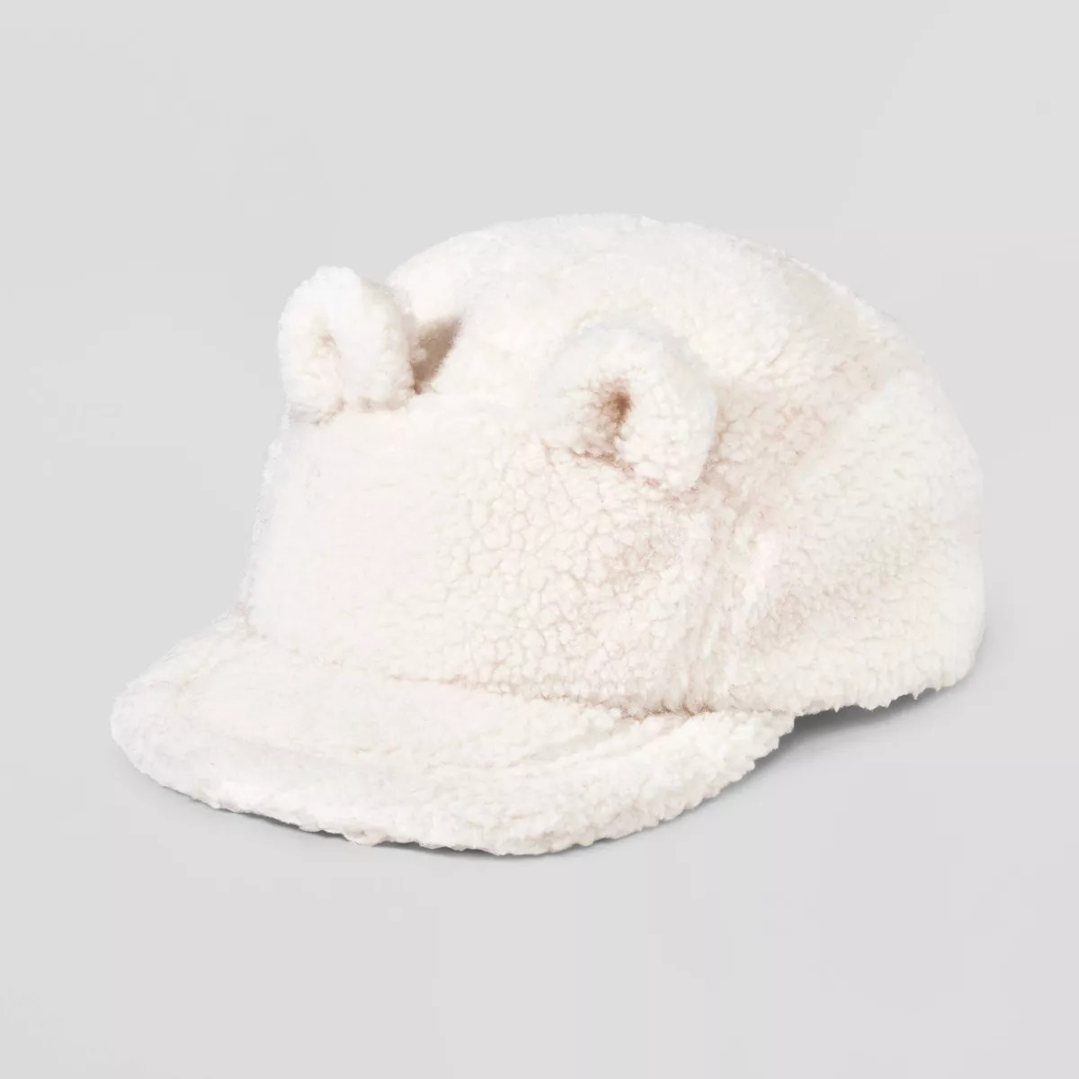 Toddler Faux Shearling Bear Baseball Hat - Cat & Jack™ Off-White | Target
