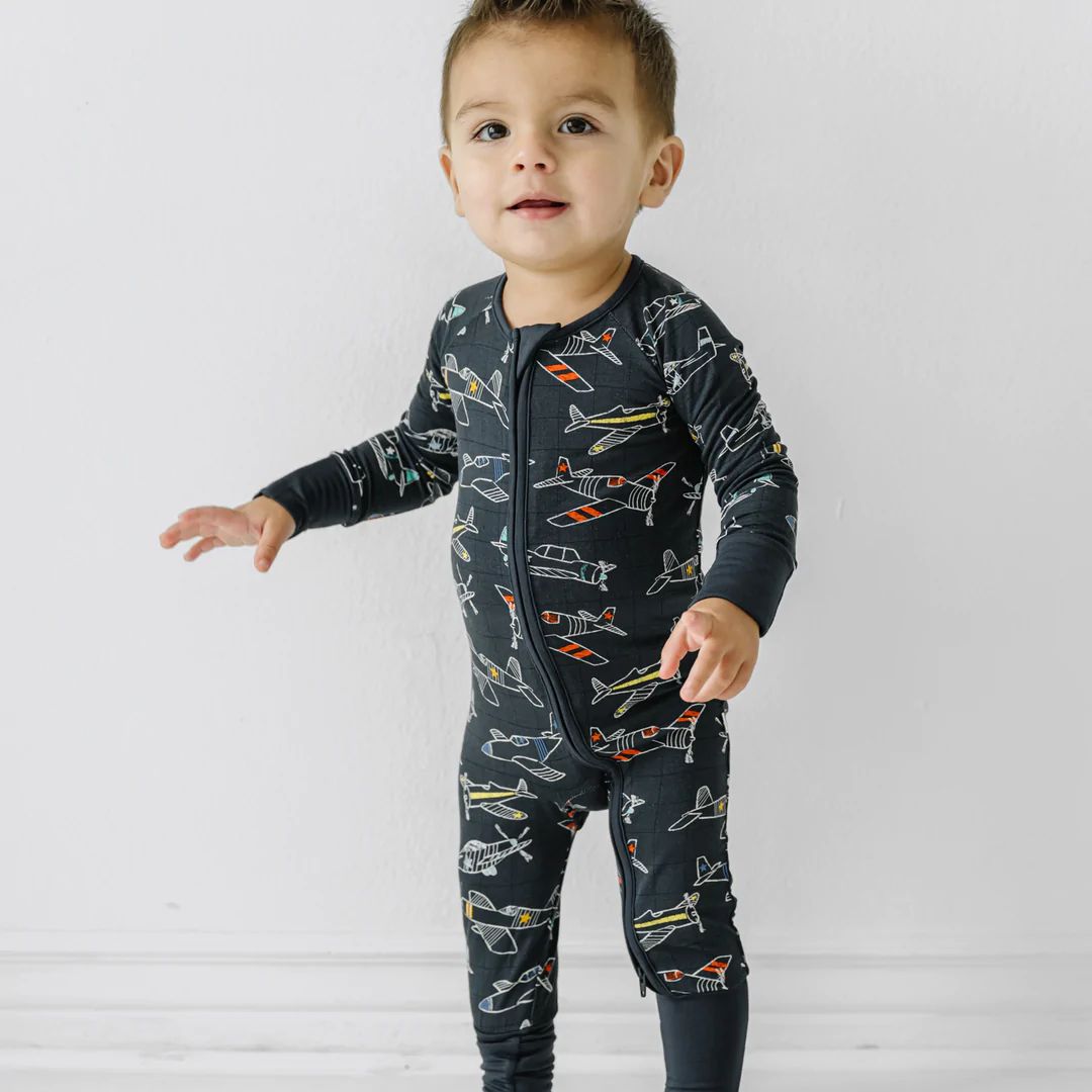 Take Flight Bamboo Viscose Zippy | Little Sleepies