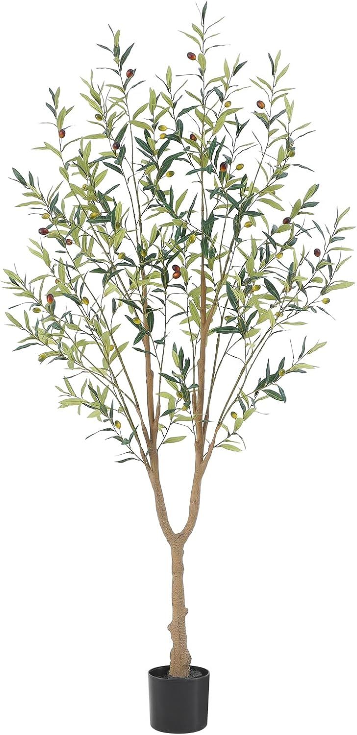 Nafresh Tall Fuller Style Faux Olive Tree，6Ft(72”) Realistic Potted Silk Artificial Olive Tre... | Amazon (US)