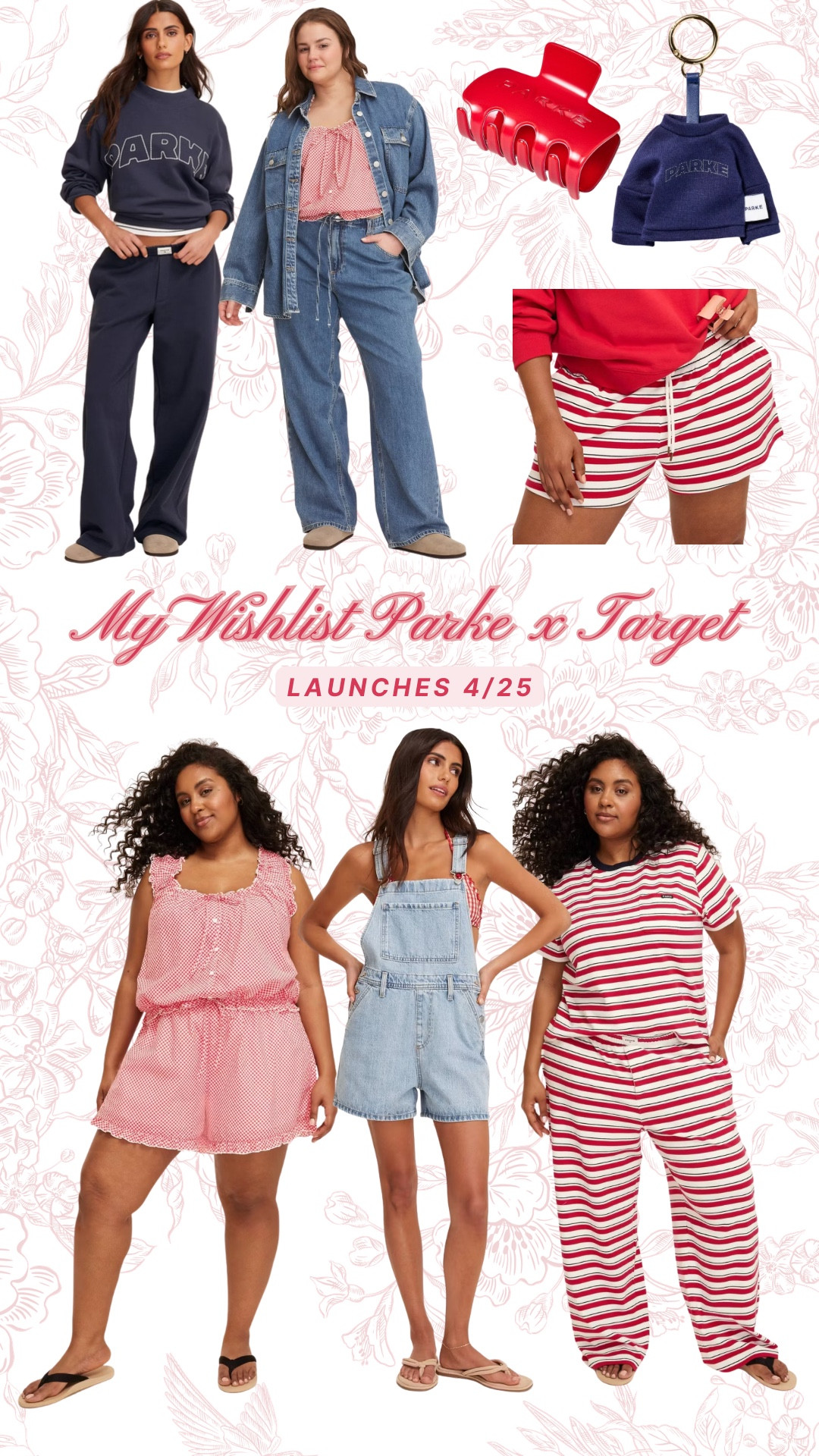 Parke x Target is finally here 🤍 launching Saturday 4/25 at 2AM CST and it’s GOOD. Think effortless, elevated basics with that signature Parke feel — but at Target prices (!!)

Setting my alarm because these will go fast 🫶🏼 

Target Style / Parke / Target New Arrivals / Affordable Style / Target finds / Target collab / denim under $55 / drawstring jeans / matching sets / matching sweat sets / matching short sets / mom approved outfits / mom outfit inspo / easy summer outfits / summer matching sets / summer outfit ideas / red white and blue set 