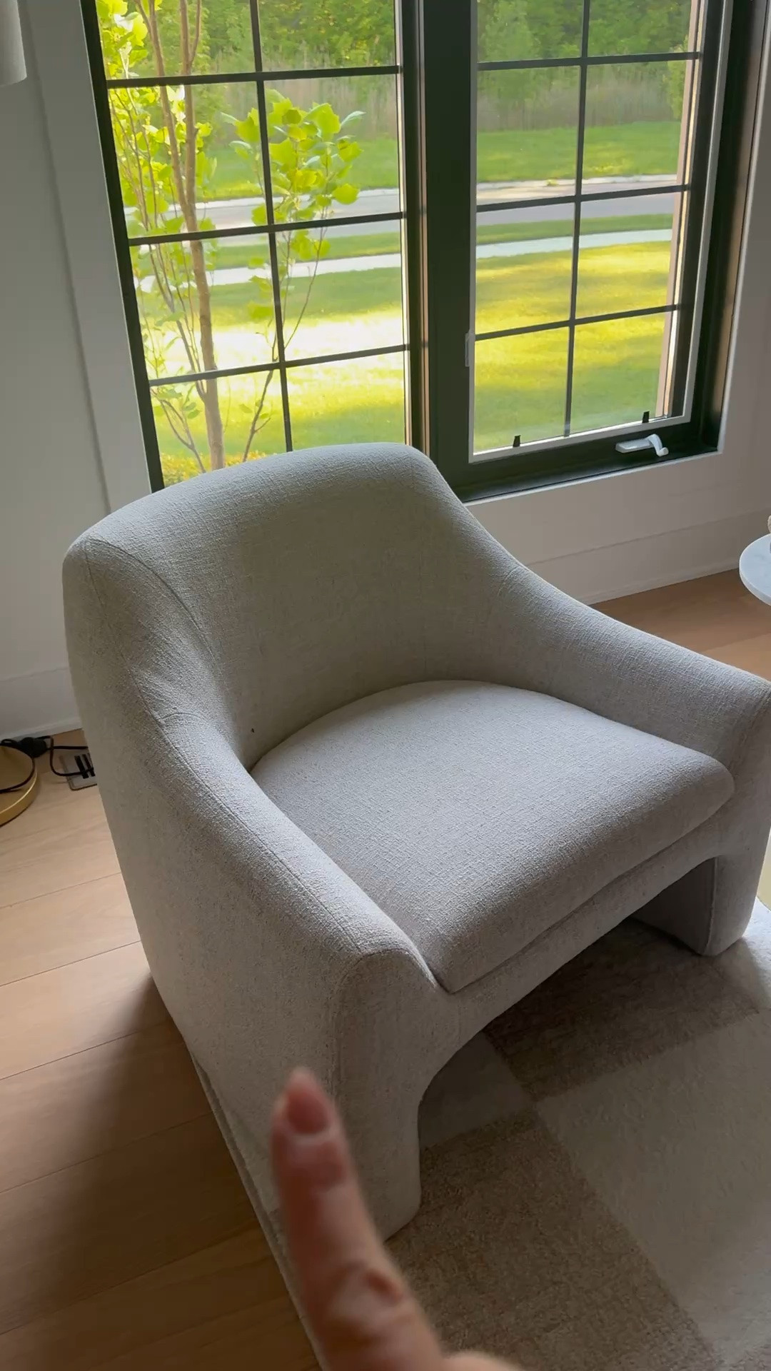 Pet scratch friendly performance linen accent chairs.

#LTKHome #LTKSaleAlert