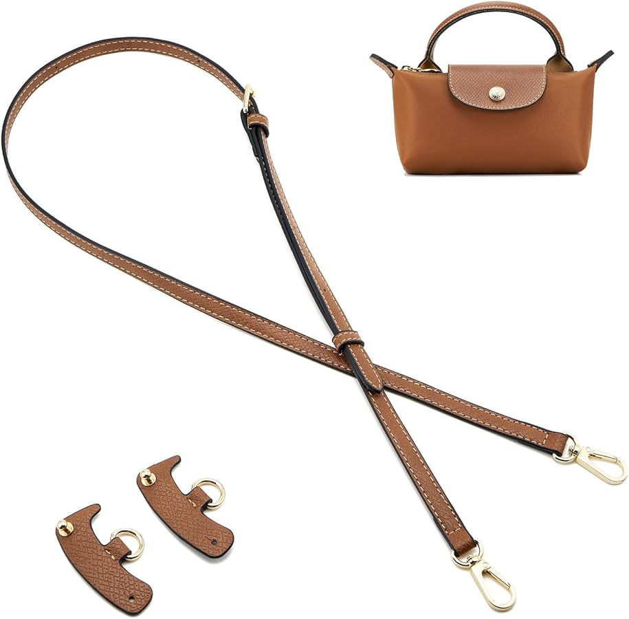 Leather Purse Strap Suitable for Longchamp Handbag,Crossbody Adjustable Shoulder Strap Conversion... | Amazon (US)