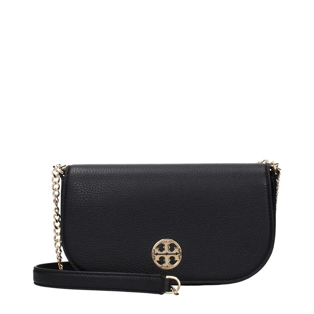 Tory Burch Leather Crossbody Bag with Front Logo and Magnetic Button Closure | BrandAlley