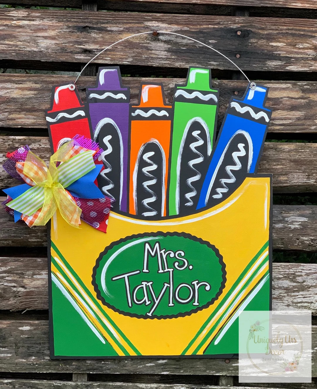 Crayon Box Door Hanger Teacher Door Hanger Classroom Door - Etsy | Etsy (US)