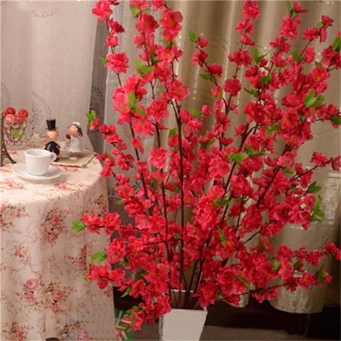 æ—  10 PCS Artificial Cherry Blossom Branches 65 cm Silk Peach Flowers Bouquets Faux Spring P... | Amazon (CA)