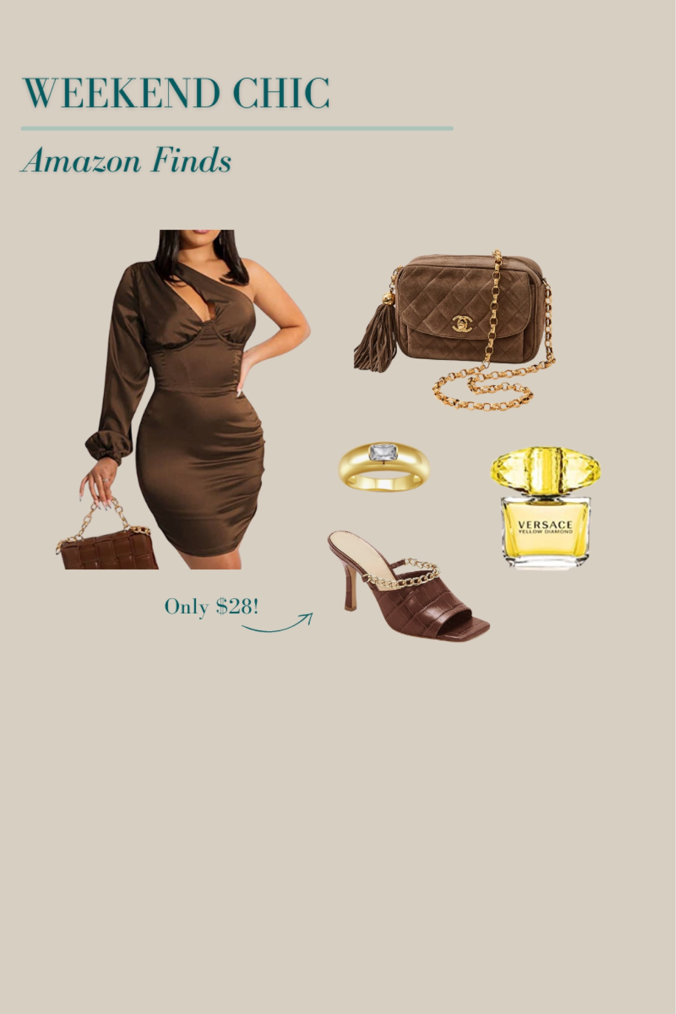 Loving this trendy brown outfit from Amazon for a chic weekend look! #Amazon #AmazonFinds #Chanel

#LTKunder100 #LTKFind