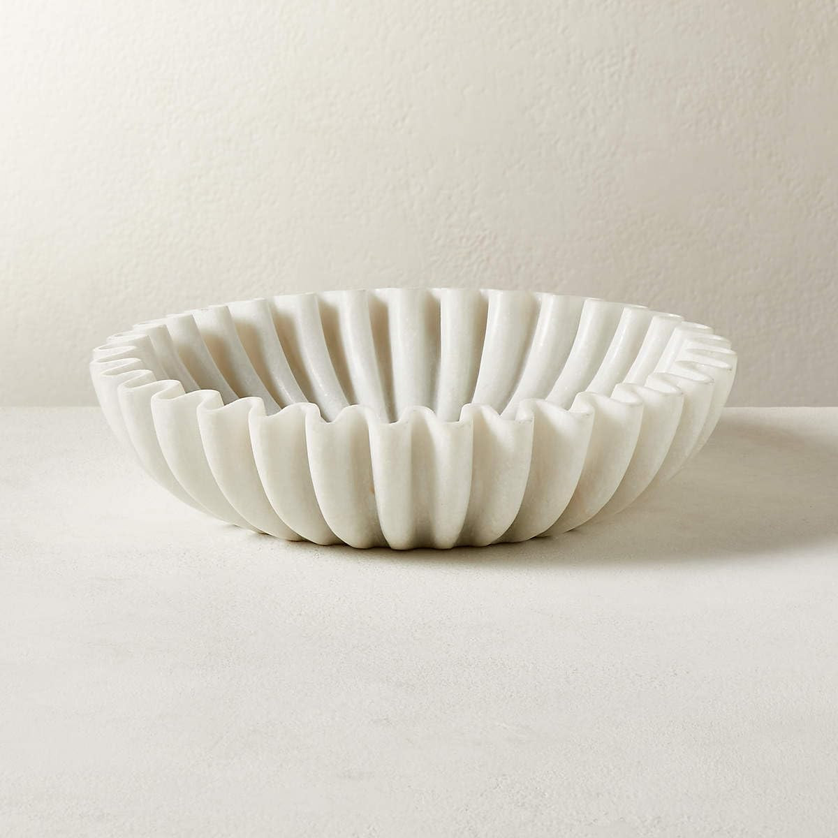 Ruffle Marble Scalloped Bowl 6 inches, White Wavy Bowl, Handmade Fluted Dish, Marble Ruffle Cente... | Amazon (US)