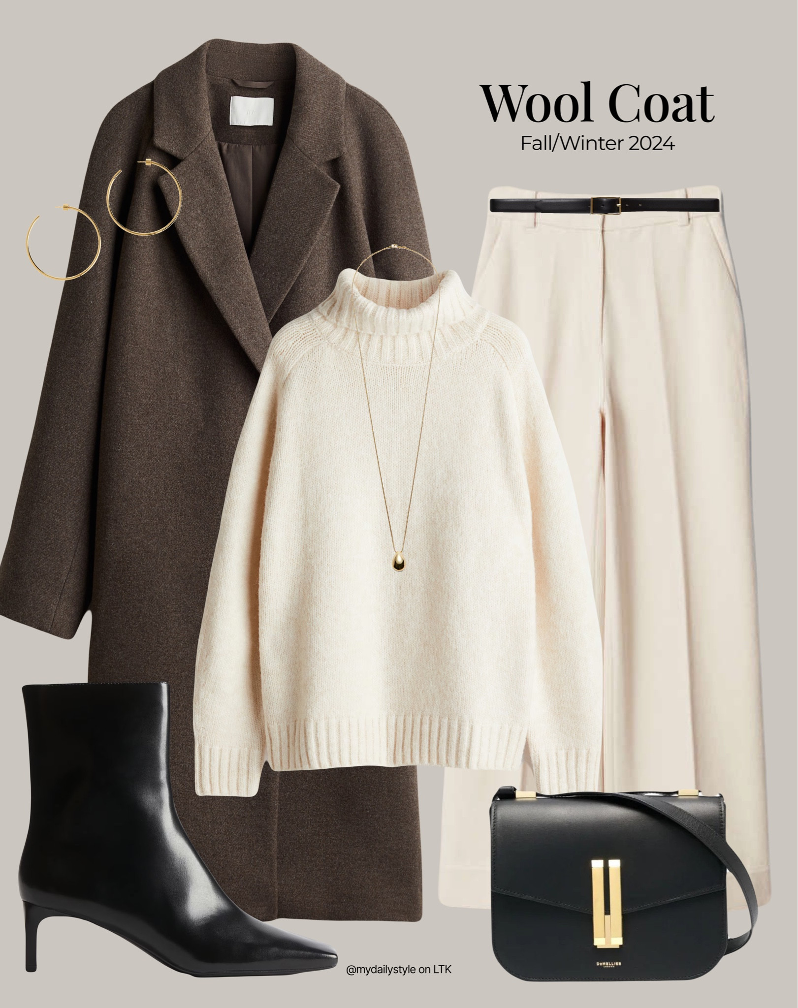 Wool coat is a versatile piece to have in your fall closet 🖤

Styling brown maxi wool coat with turtleneck knit jumper, white wide trousers, heeled ankle boots & Demellier bag. 

Tags: deep brown, dark brown, chocolate, wool coat, coat look, coat outfit, fall style, pre-fall, autumn style, fall outfit, autumn outfit, fall fashion, autumn fashion, easy styling, simple everyday look, chic & basic outfit, Parisian look, casual outfit, capsule wardrobe, office look, brunch style, high street. 

#LTKstyletip #LTKautumn #LTKbag