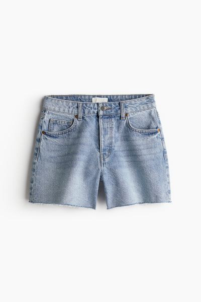 Denim Shorts - Regular waist - Short - Light denim blue - Ladies | H&M US | H&M (US, CA, MX)
